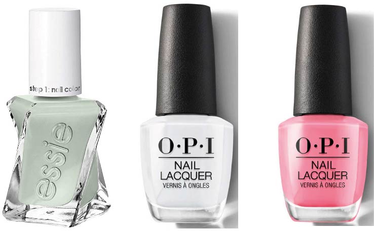 73 Nail Polish Colors That Go Well Together: Beautiful Combinations You'll Love. 33 green white pink https://nailhow.com/73-nail-polish-colors-that-go-well-together/