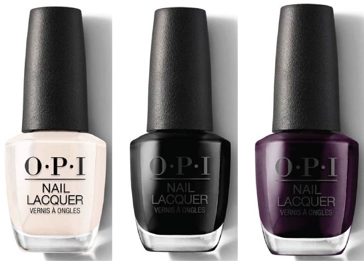 Triple Threats: Beautiful 3-Color OPI Combos That Work. 47 Be there in a prosecco Black onyx O suzi mio https://nailhow.com/3-color-opi-nail-polish-colors-that-match/