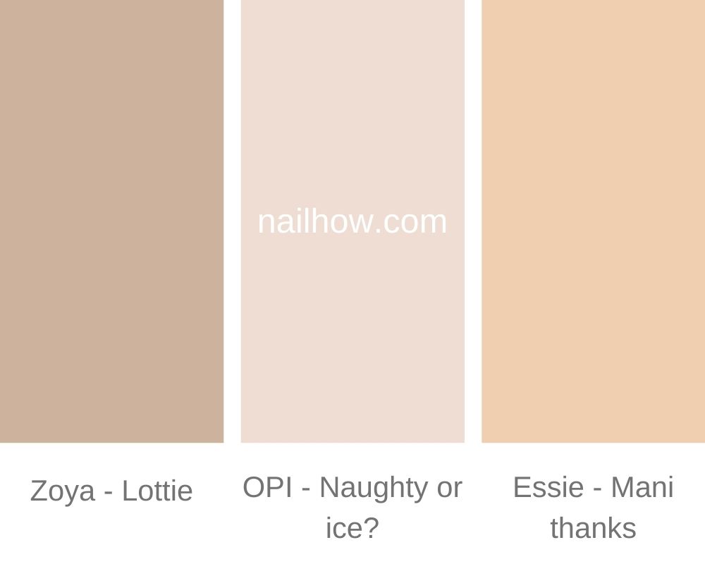 Nail Color 101: How to Choose the Best Match for Your Skin Tone 59 Zoya – Lottie
OPI – Naughty or ice?
Essie – Mani thanks