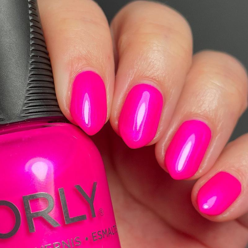 orly Oh Cabana boy bold bright neon pink nails https://nailhow.com/neon-pink-nail-polish/