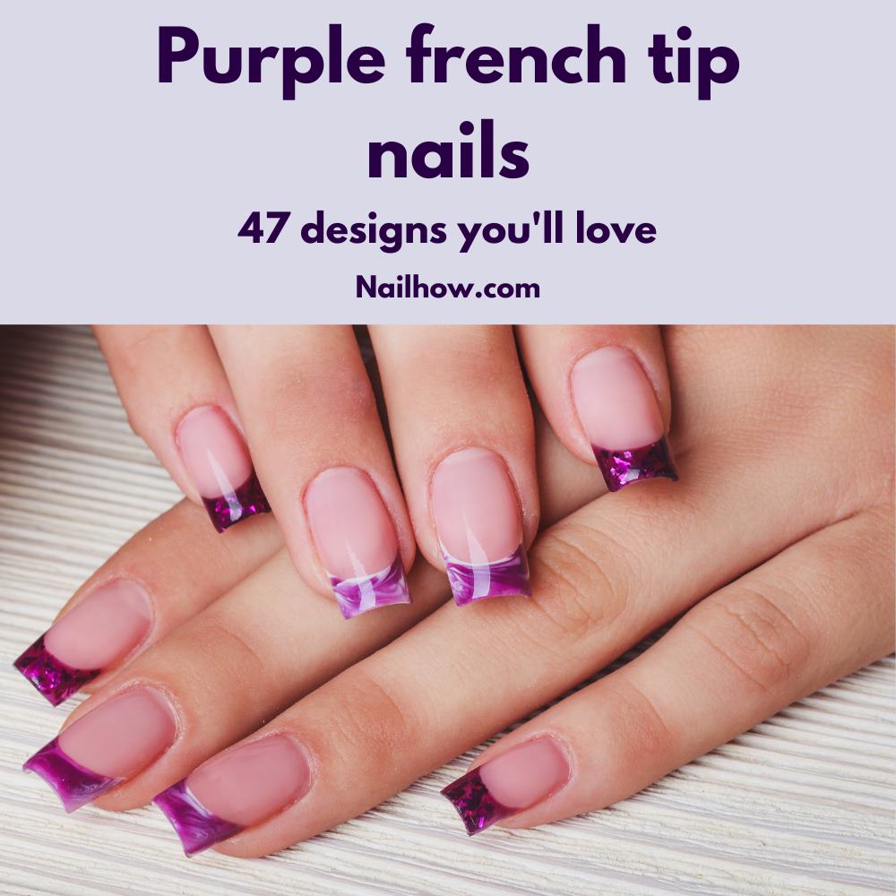 Read more about the article Purple french tip nails: 47 designs you’ll love