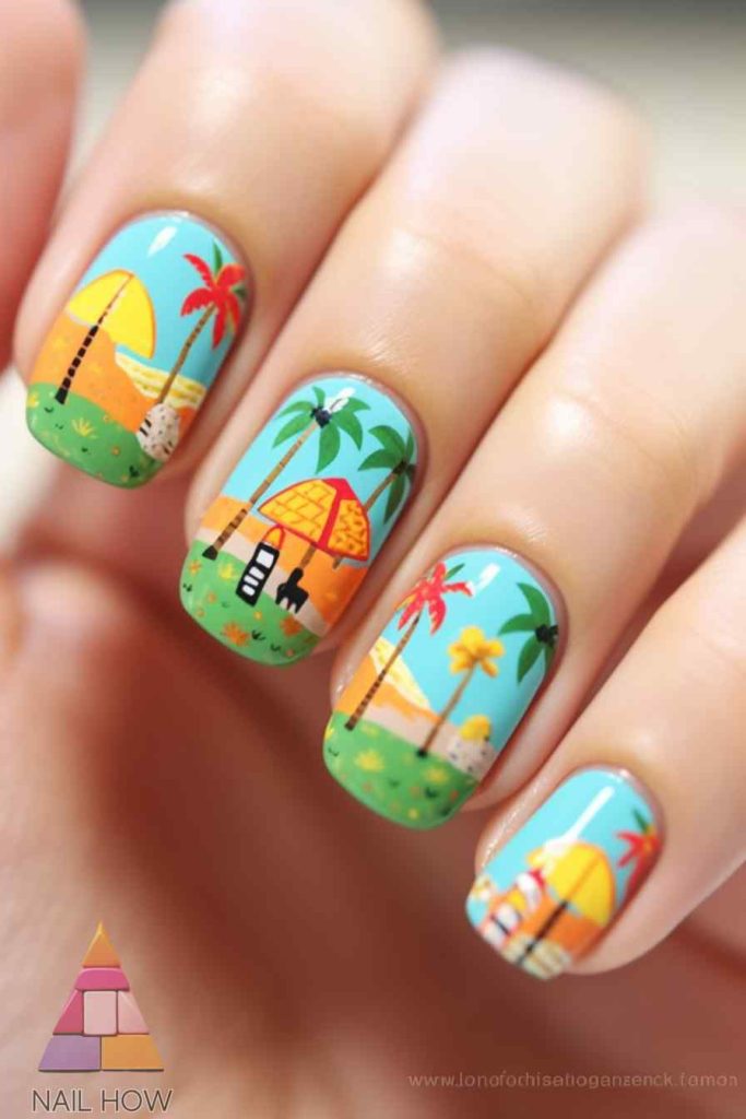 Aloha Nails: Embrace the Hawaiian Spirit with Vibrant Nail Designs 65 IMG 31 7 https://nailhow.com/hawaiian-vibrant-nail-designs/