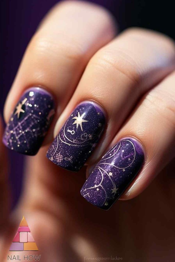 Dark and Alluring: Unveiling the Magic of Dark Purple Nail Designs 8 IMG 79 https://nailhow.com/the-magic-of-dark-purple-nail-designs/