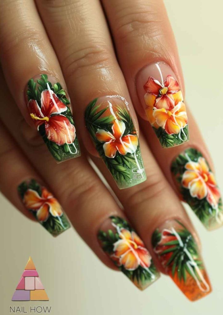 Aloha Nails Embrace the Hawaiian Spirit with Vibrant Nail Designs