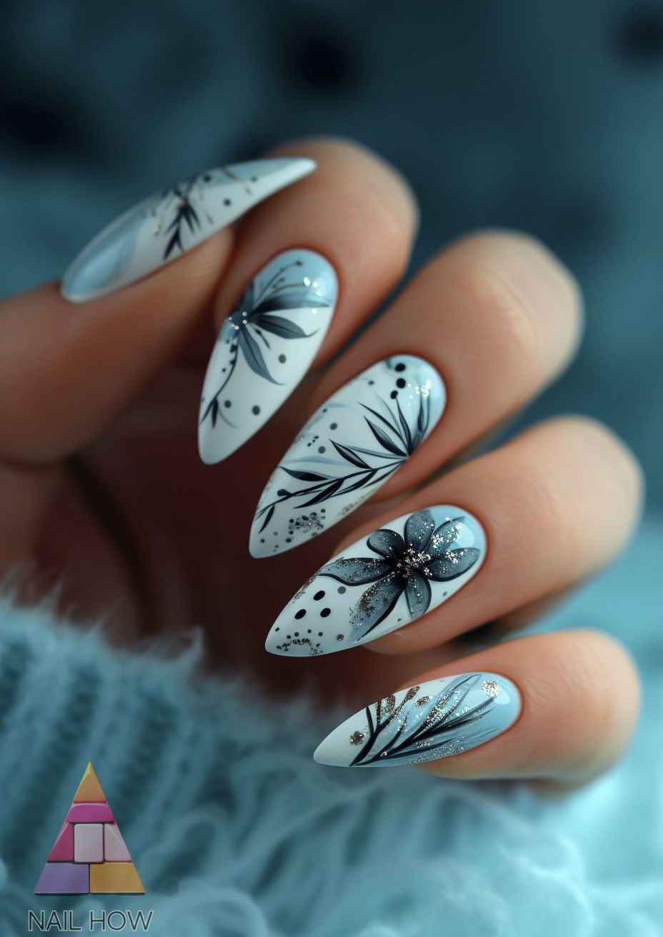 The Best Light Blue Nails with Designs 85 light blue nail designs new 85 https://nailhow.com/the-best-light-blue-nails-with-designs/