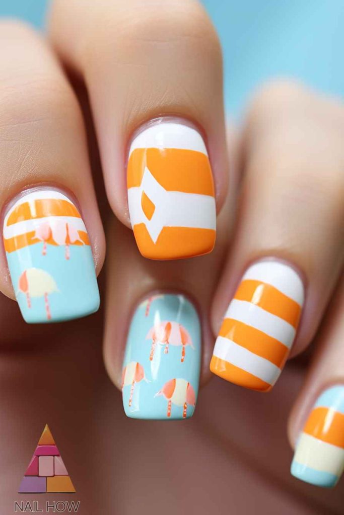 Beach Bliss Unleashed: Dive into 2024's Stunning Nail Art Trends! 171 beach nail design 183 https://nailhow.com/beach-nail-art-trends/