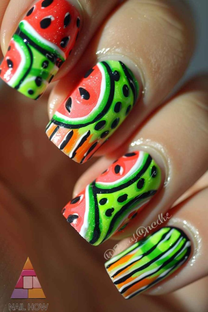 Beach Bliss Unleashed: Dive into 2024's Stunning Nail Art Trends! 342 beach nail design 342 https://nailhow.com/beach-nail-art-trends/
