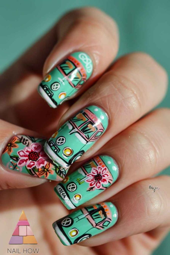 Beach Bliss Unleashed: Dive into 2024's Stunning Nail Art Trends! 344 beach nail design 352 https://nailhow.com/beach-nail-art-trends/