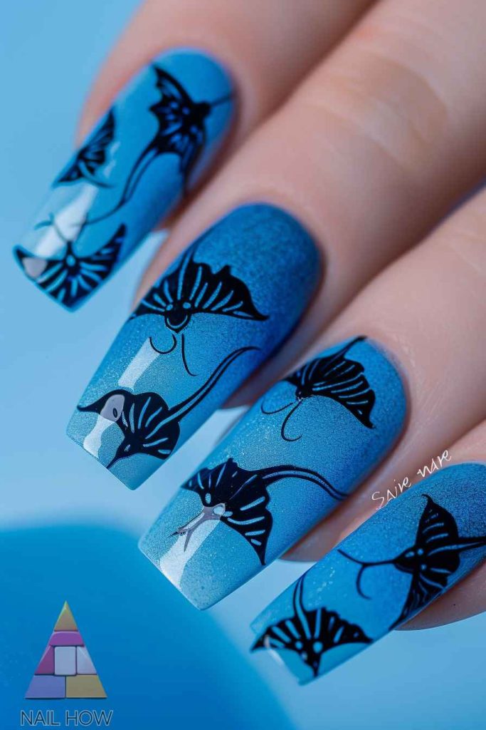 Beach Bliss Unleashed: Dive into 2024's Stunning Nail Art Trends! 394 beach nail design 395 https://nailhow.com/beach-nail-art-trends/