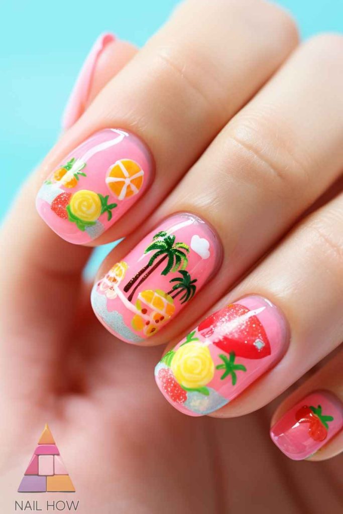 Beach Bliss Unleashed: Dive into 2024's Stunning Nail Art Trends! 69 beach nail design 73 https://nailhow.com/beach-nail-art-trends/