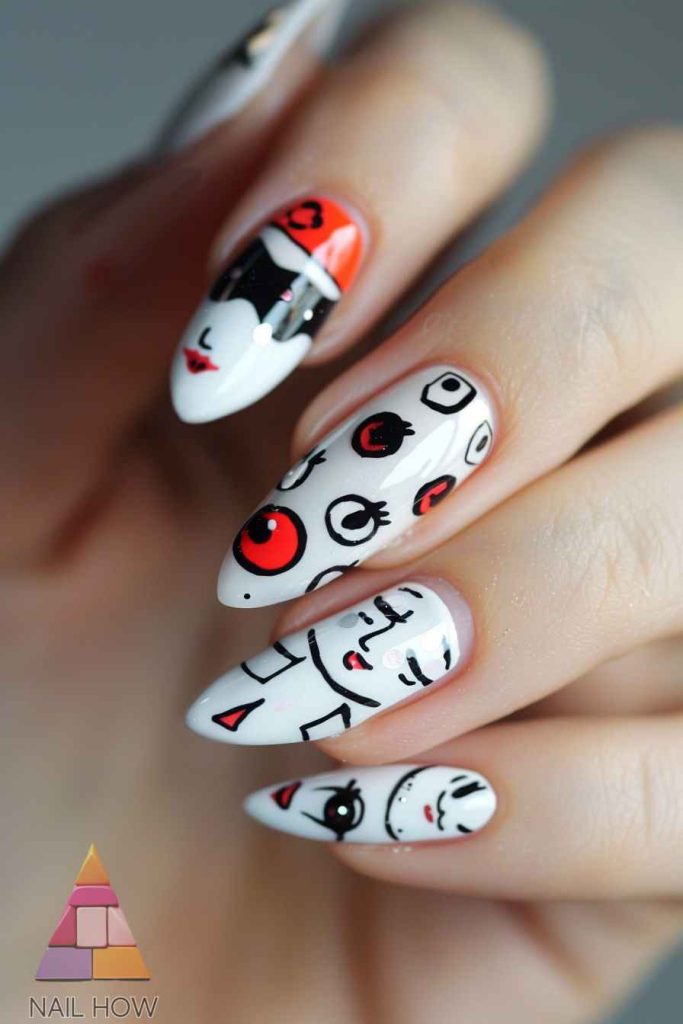 cute funky nail design 191 https://nailhow.com/cute-funky-nail-designs/