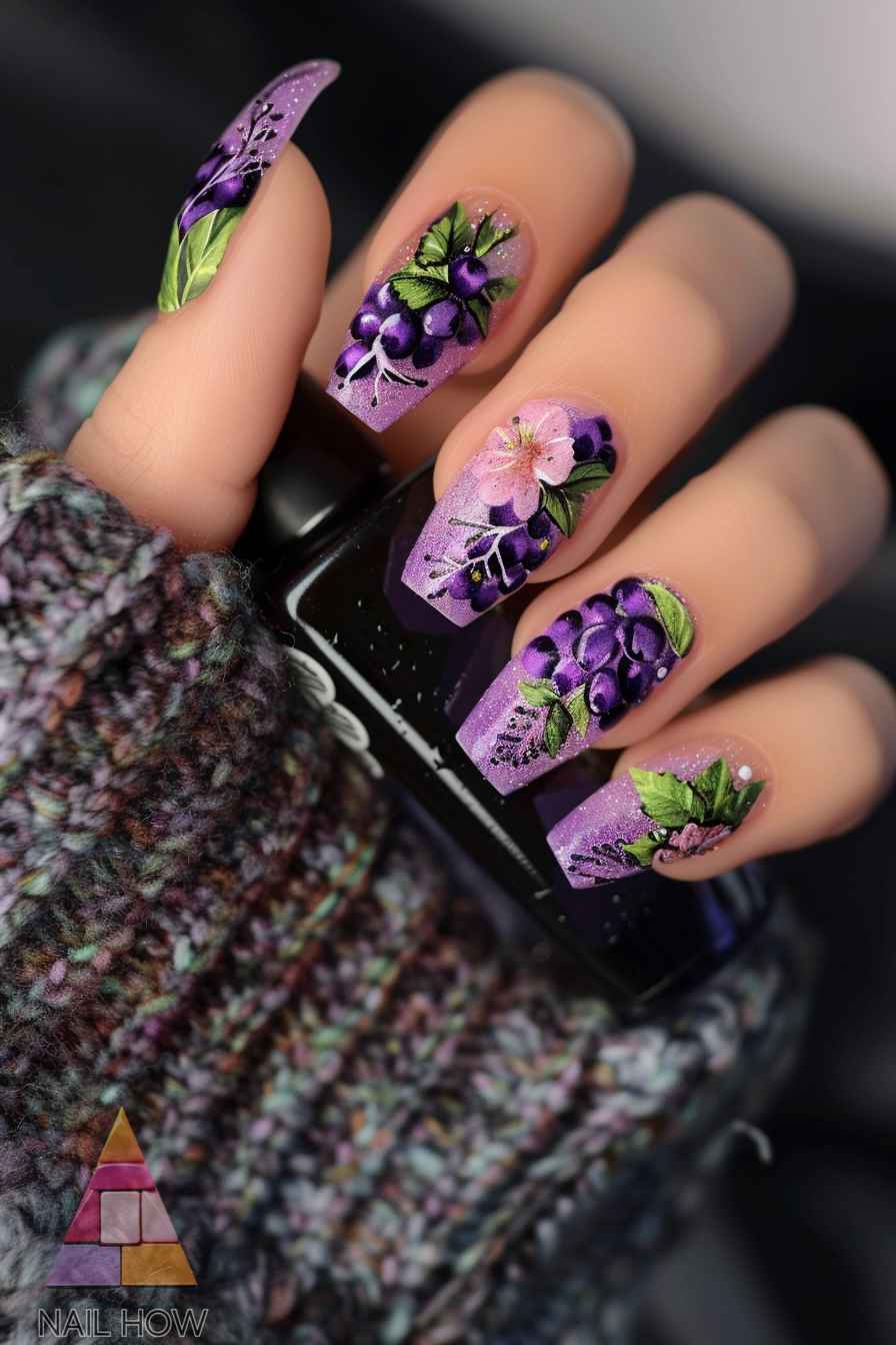 Purple Majesty: Unveiling the 2024 Trends in Lavish Purple Nail Art 311 purple nail design 328 https://nailhow.com/purple-nail-art/