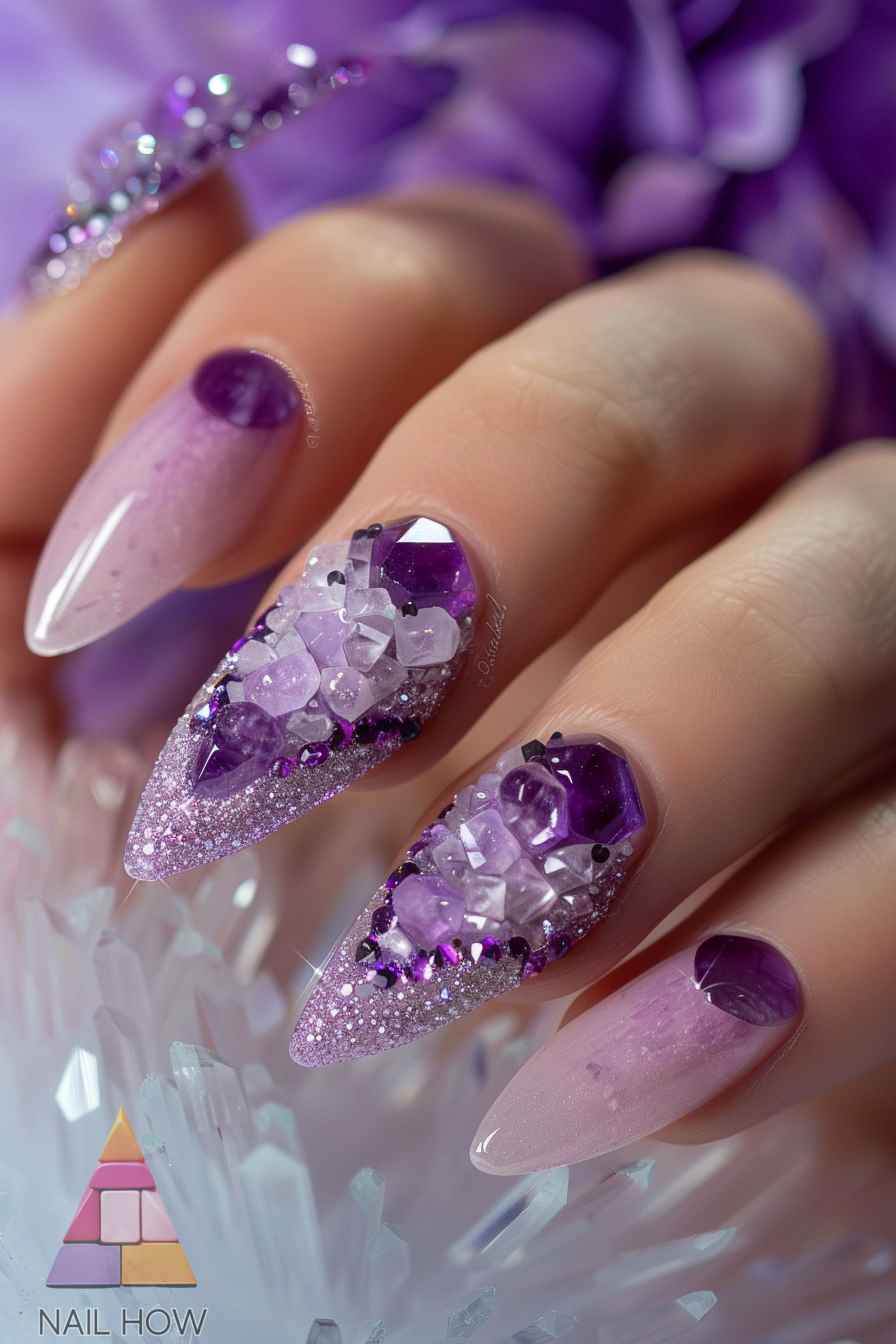 Purple Majesty: Unveiling the 2024 Trends in Lavish Purple Nail Art 15 purple nail design 5 https://nailhow.com/purple-nail-art/