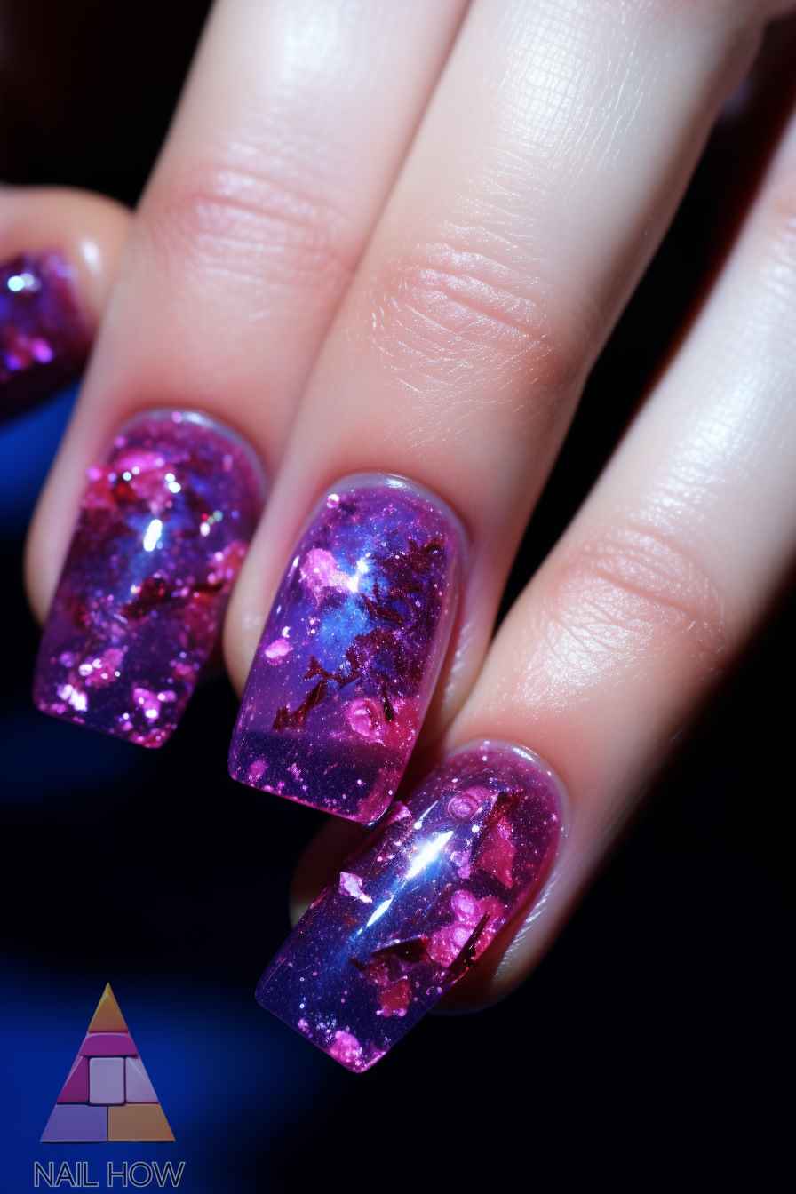 Purple Majesty: Unveiling the 2024 Trends in Lavish Purple Nail Art 100 purple nail design 84 https://nailhow.com/purple-nail-art/