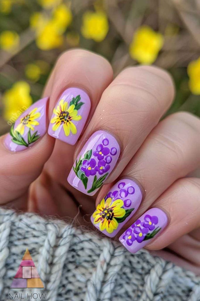 Floral Nail Designs: A Blossoming Trend for All Seasons 121 floral Nail Designs 134 https://nailhow.com/floral-nail-designs/