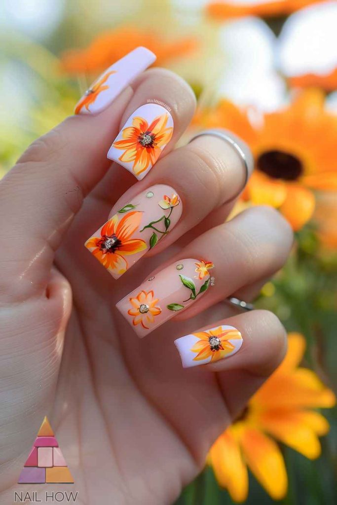 Floral Nail Designs: A Blossoming Trend for All Seasons 144 floral Nail Designs 166 https://nailhow.com/floral-nail-designs/