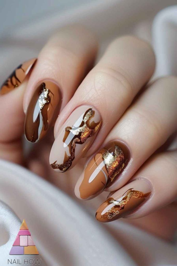 Fall Nail Designs That Slay: Cozy, Cute, and Totally Insta-Worthy! 42 fall nail designs 34 https://nailhow.com/fall-nail-designs/