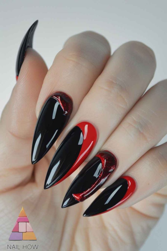 Bold and Beautiful Black Acrylic Nails to Enhance Your Style 82 black acrylic nails 64 https://nailhow.com/black-acrylic-nails/
