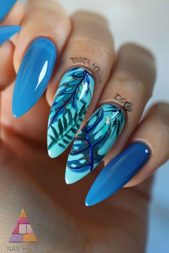 Stunning Blue Acrylic Nails to Inspire Your Next Manicure 53 blue acrylic nails 52 https://nailhow.com/blue-acrylic-nails/