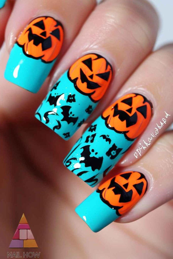 Halloween Nail Art Extravaganza: From Spooky to Sophisticated 154 halloween nails 169 https://nailhow.com/halloween-nail-art/