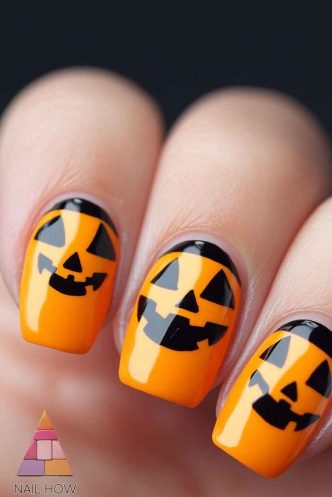 Welcome to the Adorably Spooky World of Cute Halloween Nails! 48 cute halloween nails 52 https://nailhow.com/cute-halloween-nails/
