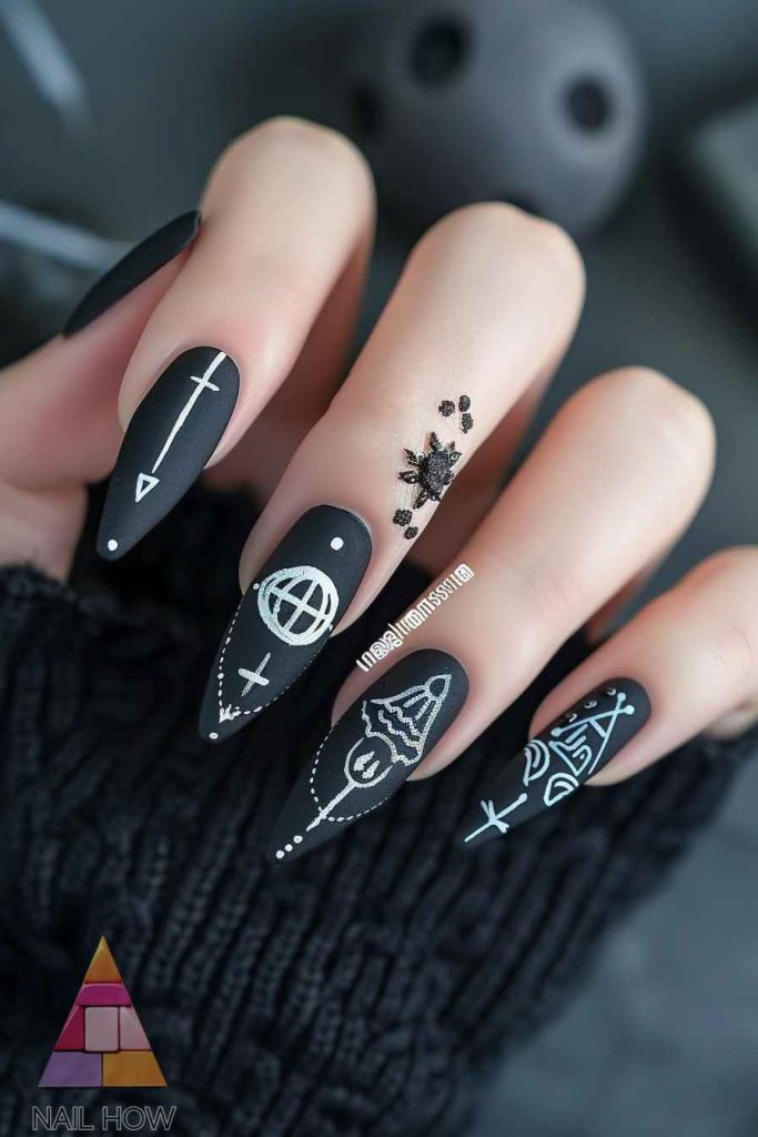 Enchanting Witchy Nails: Unleash Your Inner Sorceress 7 witchy nails 134 https://nailhow.com/witchy-nails/