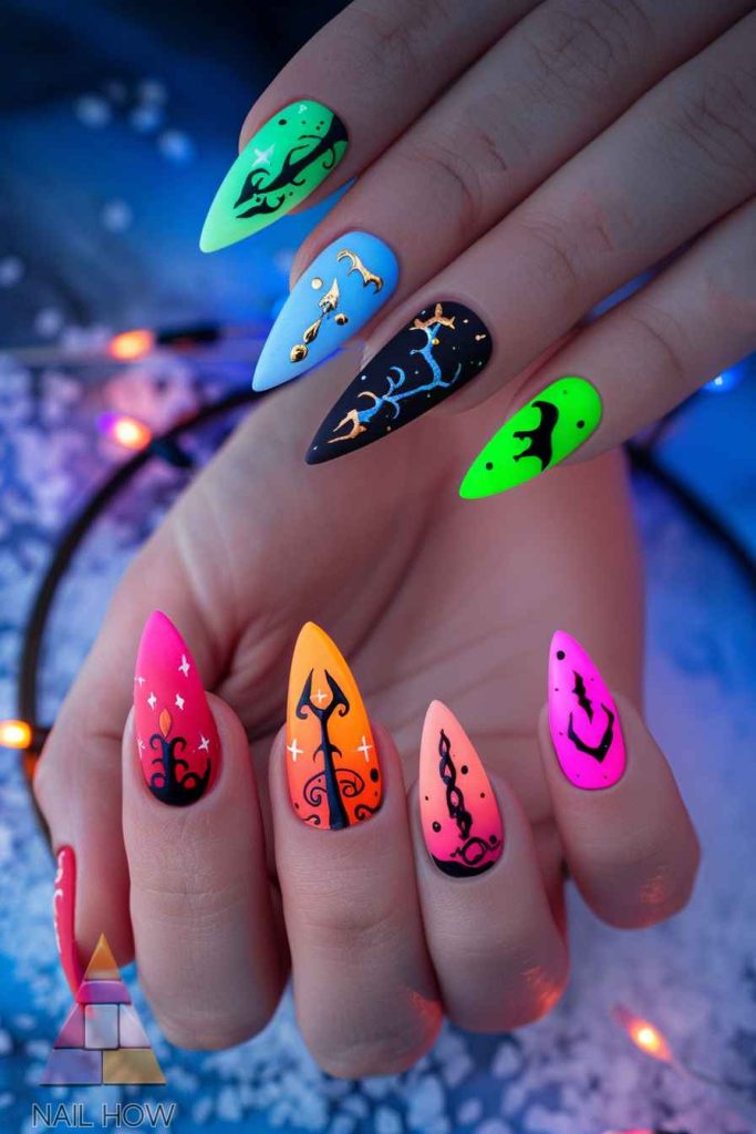 Enchanting Witchy Nails: Unleash Your Inner Sorceress 69 witchy nails 17 2 https://nailhow.com/witchy-nails/