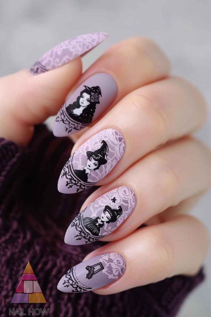 Enchanting Witchy Nails: Unleash Your Inner Sorceress 40 witchy nails 170 https://nailhow.com/witchy-nails/