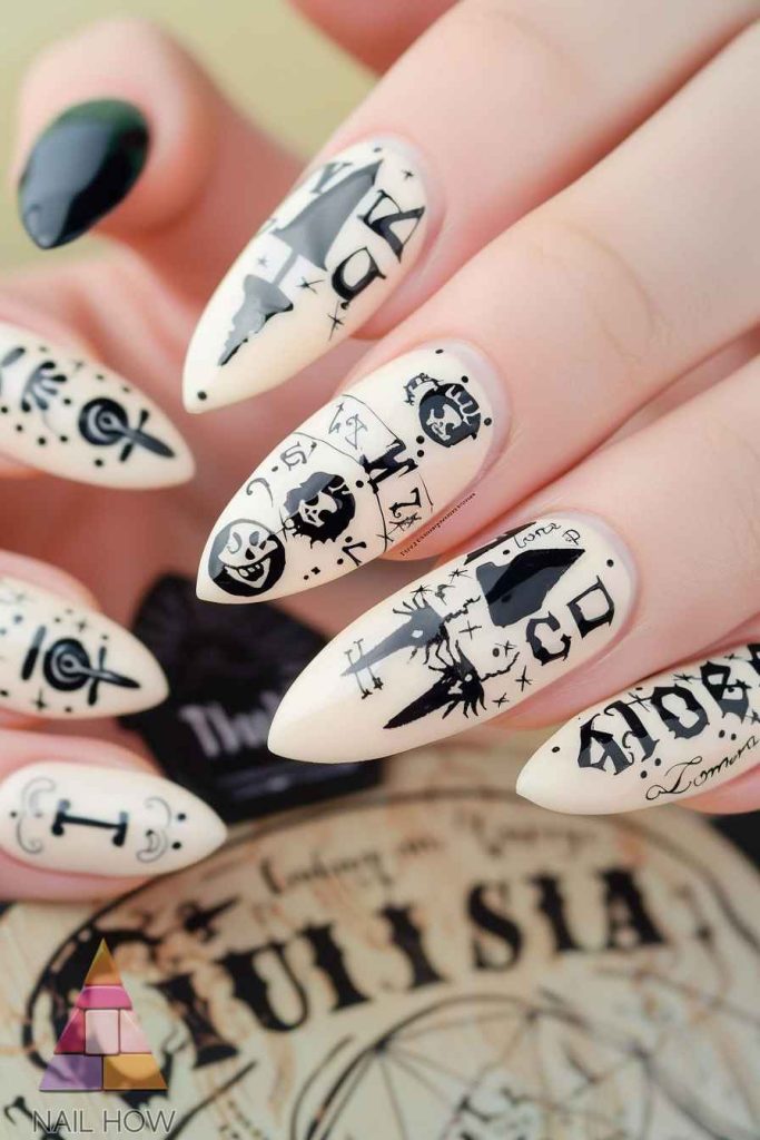 Enchanting Witchy Nails: Unleash Your Inner Sorceress 33 witchy nails 174 https://nailhow.com/witchy-nails/
