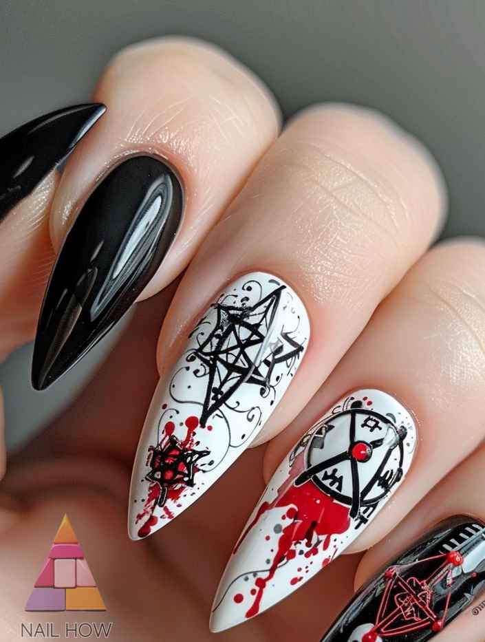 Enchanting Witchy Nails: Unleash Your Inner Sorceress 117 witchy nails 58 https://nailhow.com/witchy-nails/