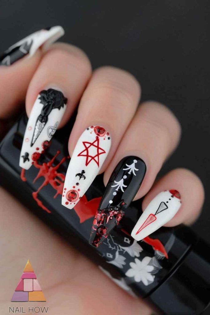 Enchanting Witchy Nails: Unleash Your Inner Sorceress 116 witchy nails 72 https://nailhow.com/witchy-nails/